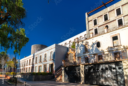 Traditional houses in the old town of Zacatecas, UNESCO world heritage in Mexico