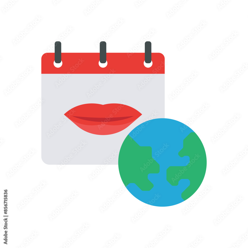 Internasional Kissing day Illustration Internasional Kissing day Illustration