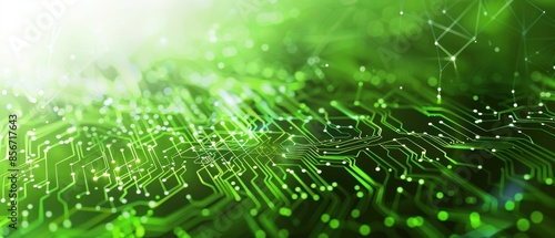 Green Circuit Board Abstract Background.
