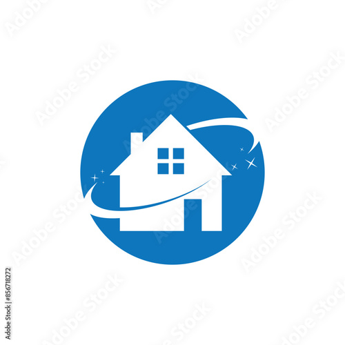 Cleaning Home Service Logo Vector Template