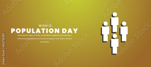 World population day design banner vector illustration