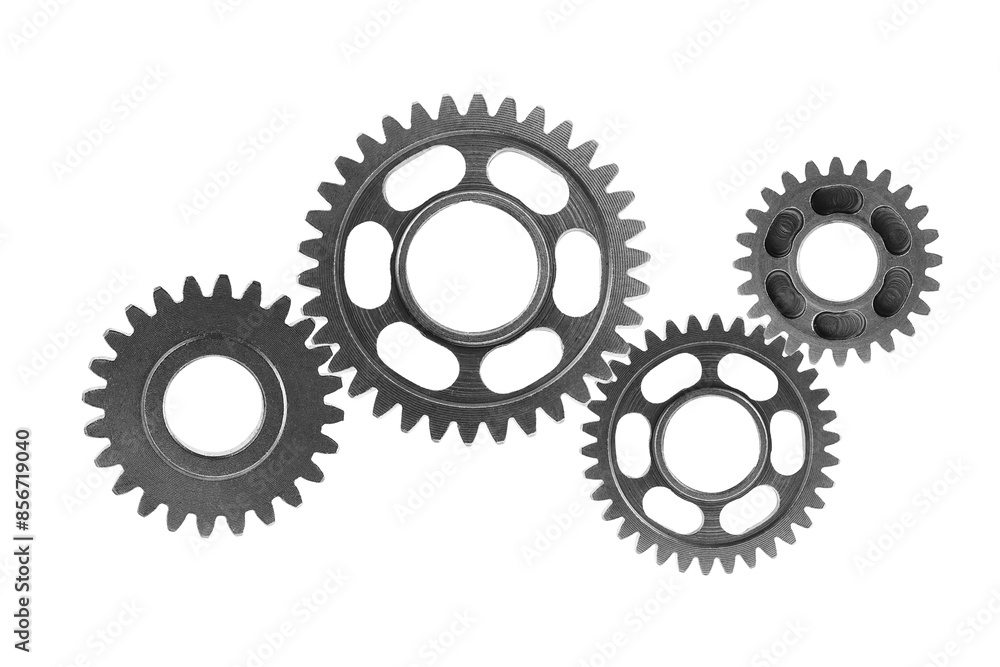 Metal gear isolated on white background for engine car and bike, teamwork business concept. Metal gear isolated on white background for engine car and bike, teamwork business concept.