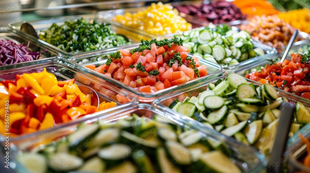 Fresh vegetable salad buffet, perfect for catering events, colorful and vibrant, catering and event planning concept, raw texture Fresh vegetable salad buffet, perfect for catering events, colorful and vibrant, catering and event planning concept, raw texture