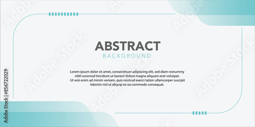 Flat design wave blue curve frame template line frame