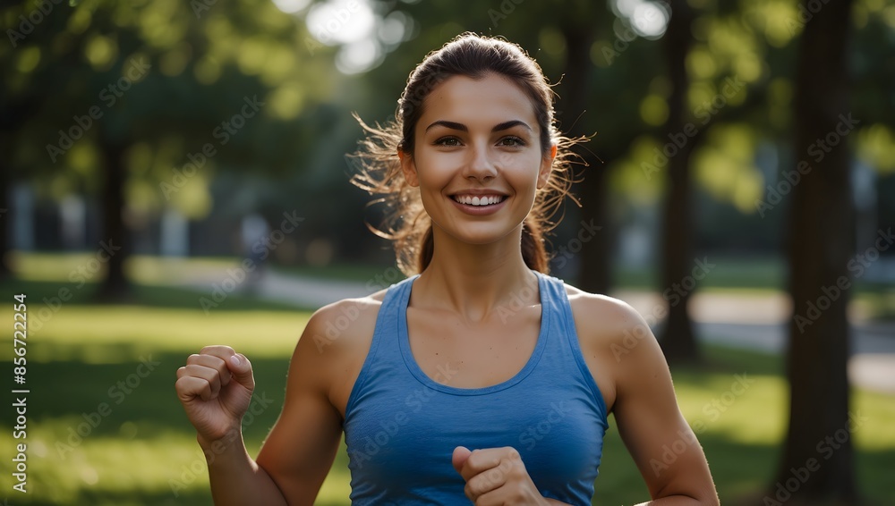 Fototapeta premium Regular exercise has positively impacted your mental and physical well-being ai-generated