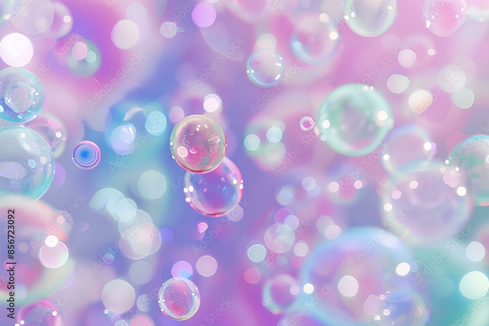 custom made wallpaper toronto digitalA background with pastel colored bubbles floating in the air, creating an ethereal and dreamy atmosphere soft pinks, blues, purples suitable for a romantic or whimsical theme. in the style of cartoon.