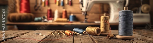 A collection of sewing tools photo