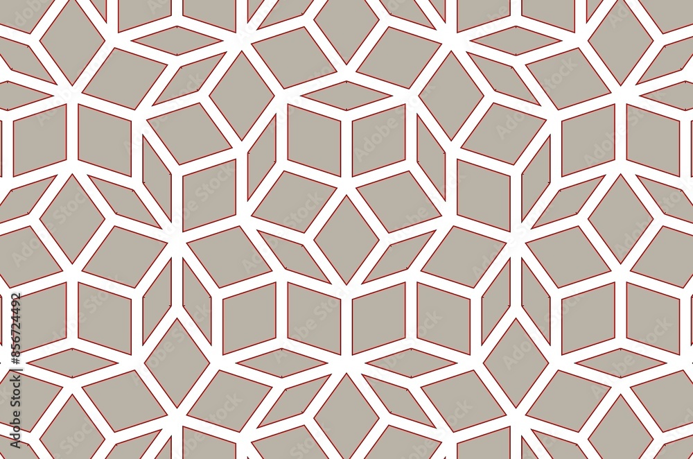 A pattern design of squares and triangles in a gray and white color scheme A pattern design of squares and triangles in a gray and white color scheme