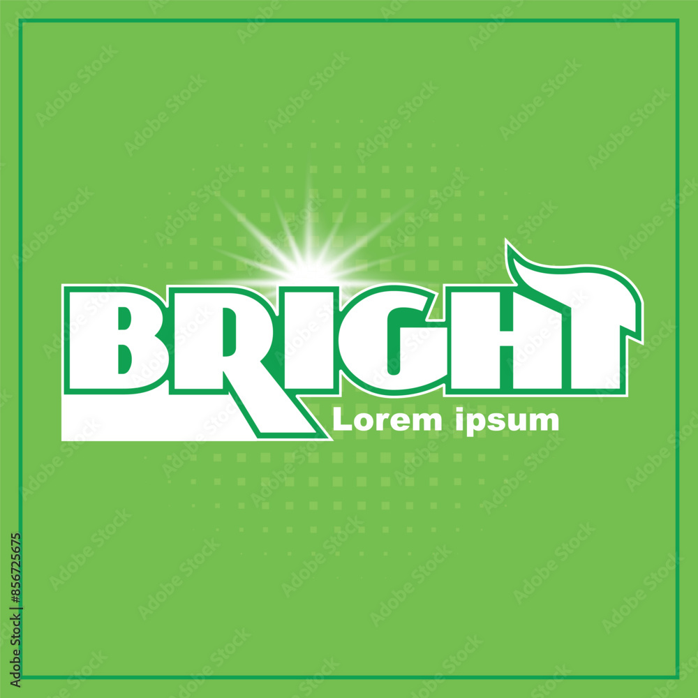 professional bright typo design with green background professional bright typo design with green background