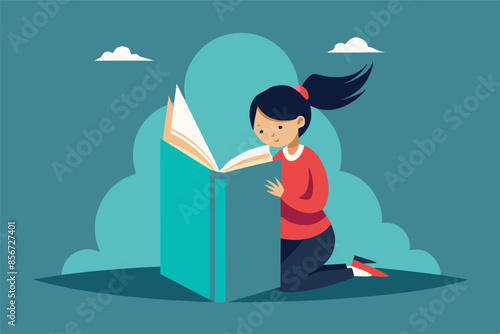 a person reading a large open book. The book emits a bright light, illuminating the surrounding area and creating an atmosphere of discovery and enlightenment.