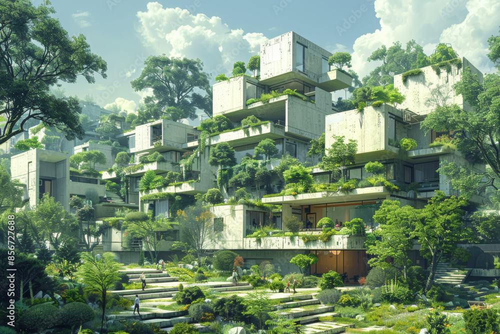 A building with a lot of greenery on it A building with a lot of greenery on it