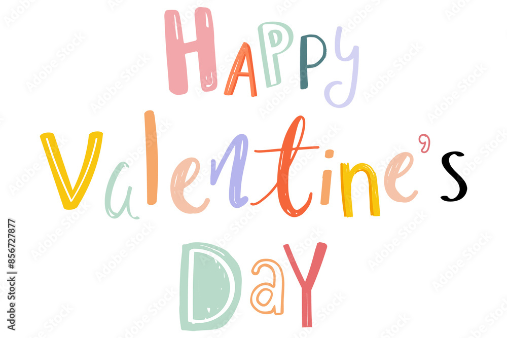 Happy valentine's day text png doodle font Happy valentine's day text png doodle font
