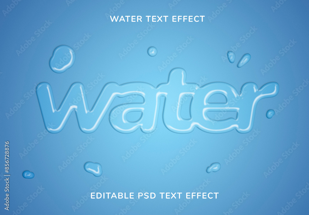 Getting Water Text Water Text Effect Stock Template | Adobe Stock