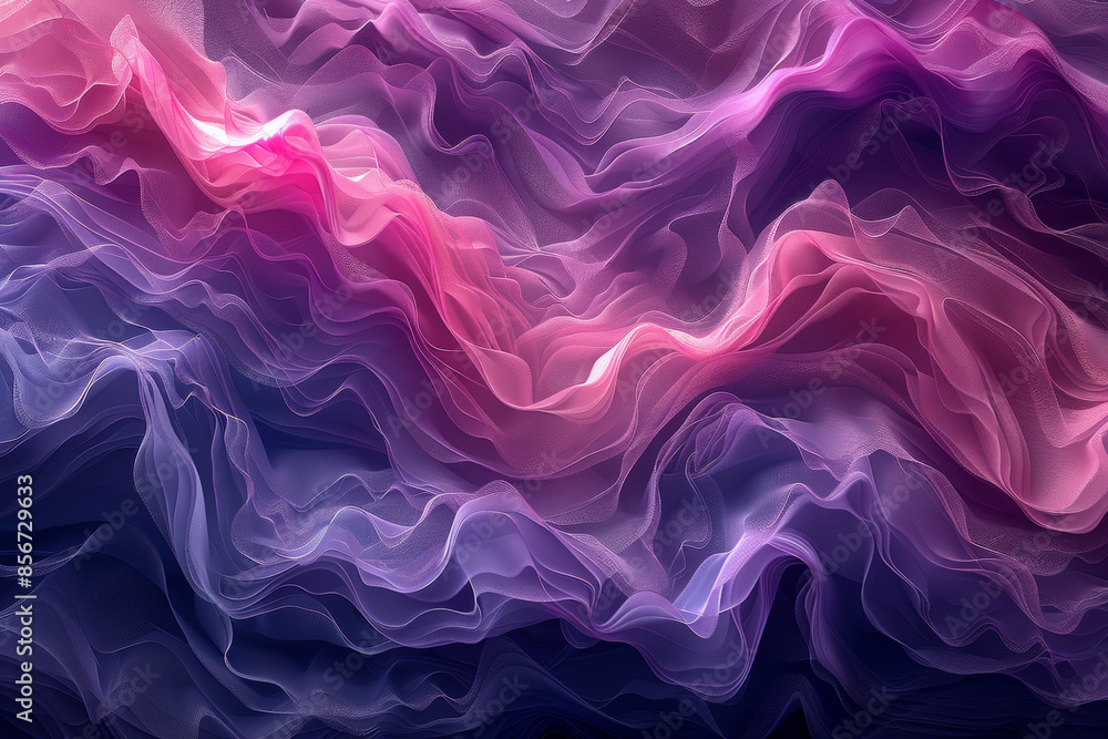 Obraz premium A purple and pink wave pattern with a blue background