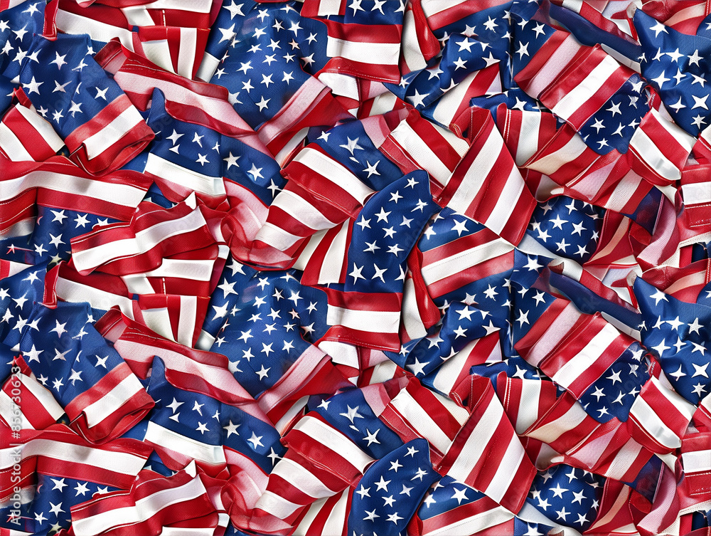 Fototapeta premium USA Americana Tiled Background