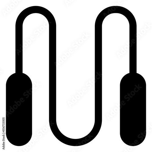 jumping rope glyph icon vector illustration  isolated on white background