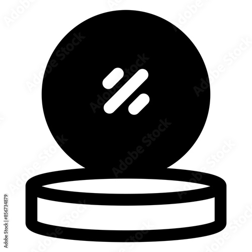 face powder glyph icon vector illustration isolated on white background