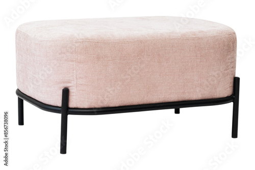 Pink velvet stool png mockup modern chic interior