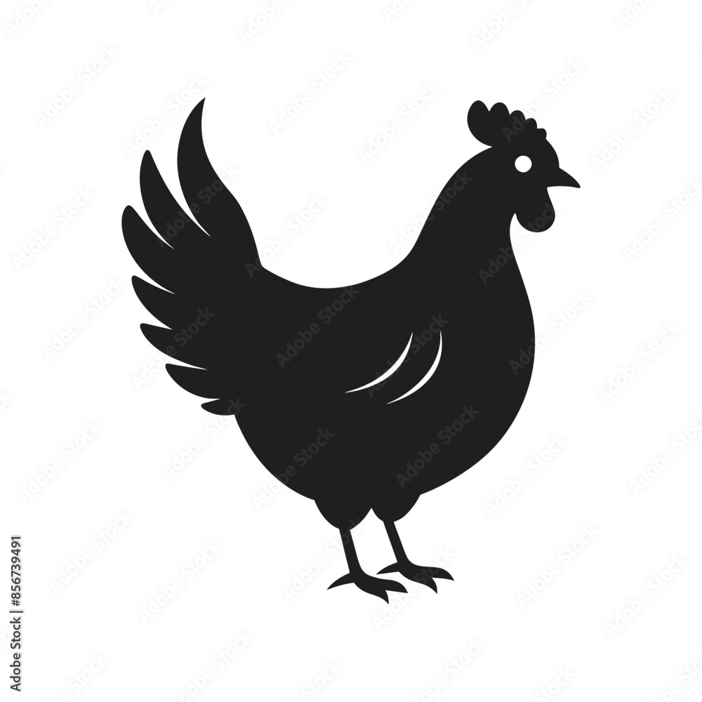 The hen sihlouette The hen sihlouette