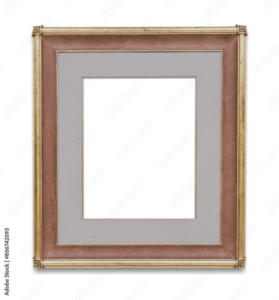 Fototapeta premium Gold picture frame transparent png