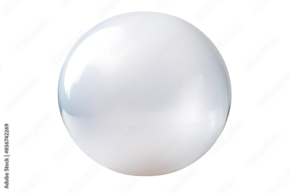 A Pearlescent Sphere Reflecting Light and Shadow on a Clear PNG or White Background. A Pearlescent Sphere Reflecting Light and Shadow on a Clear PNG or White Background.