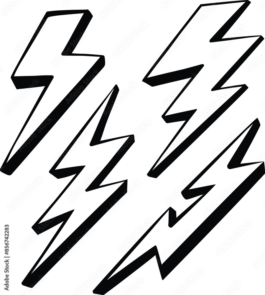 lighting icon symbol hand drawn black and white tattoo design .eps lighting icon symbol hand drawn black and white tattoo design .eps
