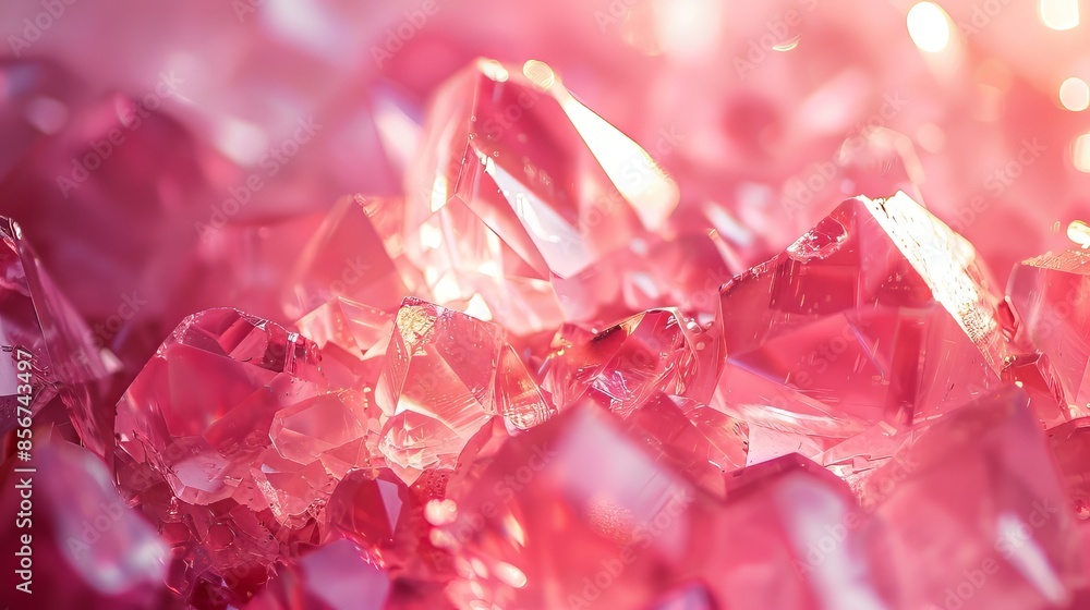 Pink Crystal Cluster Close-Up Pink Crystal Cluster Close-Up