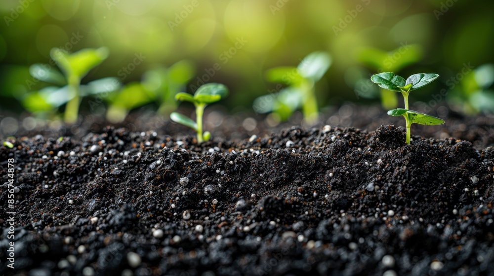 Fototapeta premium New Life Sprouting From Rich Soil