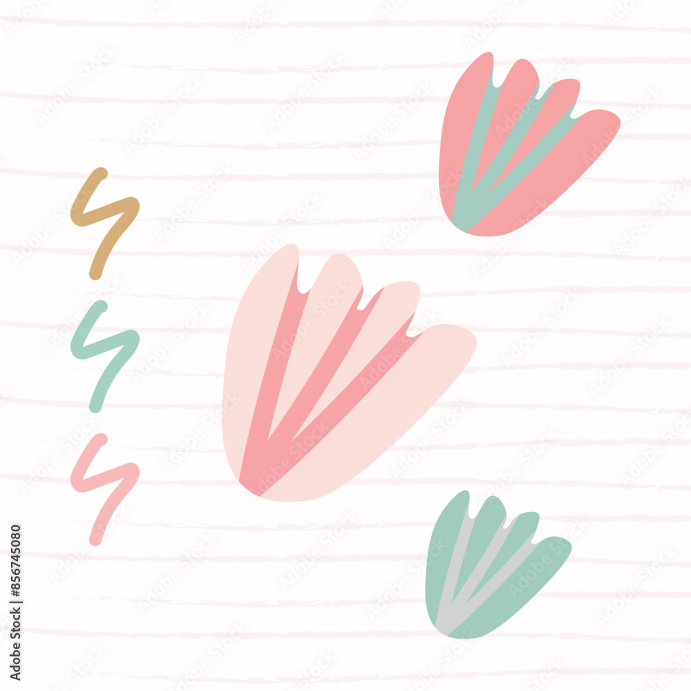 Obraz premium Cute doodle shape element background template