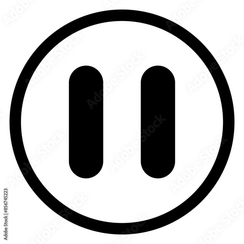 pause   glyph   icon vector illustration isolated on white background