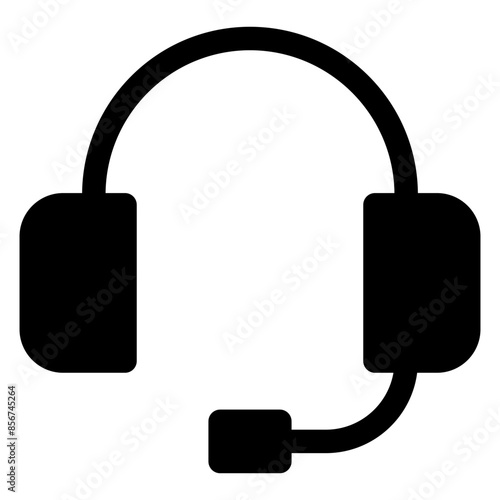 headphone  glyph   icon vector illustration isolated on white background