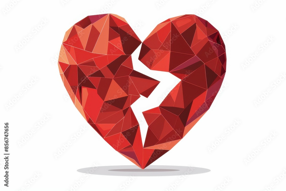 broken heart concept in flat style. broken heart concept in flat style.