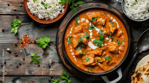 Wallpaper Mural A delicious butter chicken curry dish from Indian cuisine, featuring tender pieces of chicken cooked in a rich, creamy tomato-based sauce. Torontodigital.ca