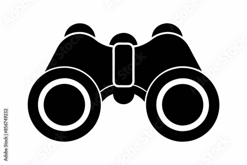

binoculars silhouette vector illustration, Binocular Glyph Icon, Binocular field glasses flat icon
