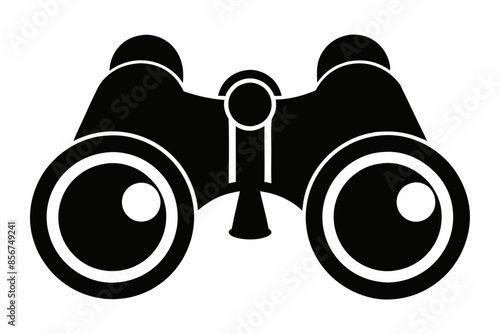 

binoculars silhouette vector illustration, Binocular Glyph Icon, Binocular field glasses flat icon
