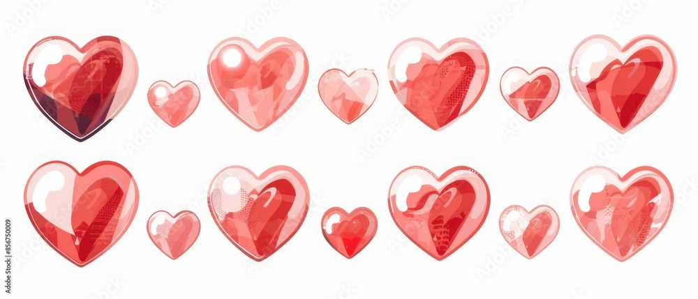 heart icon in flat style on a white background. heart icon in flat style on a white background.