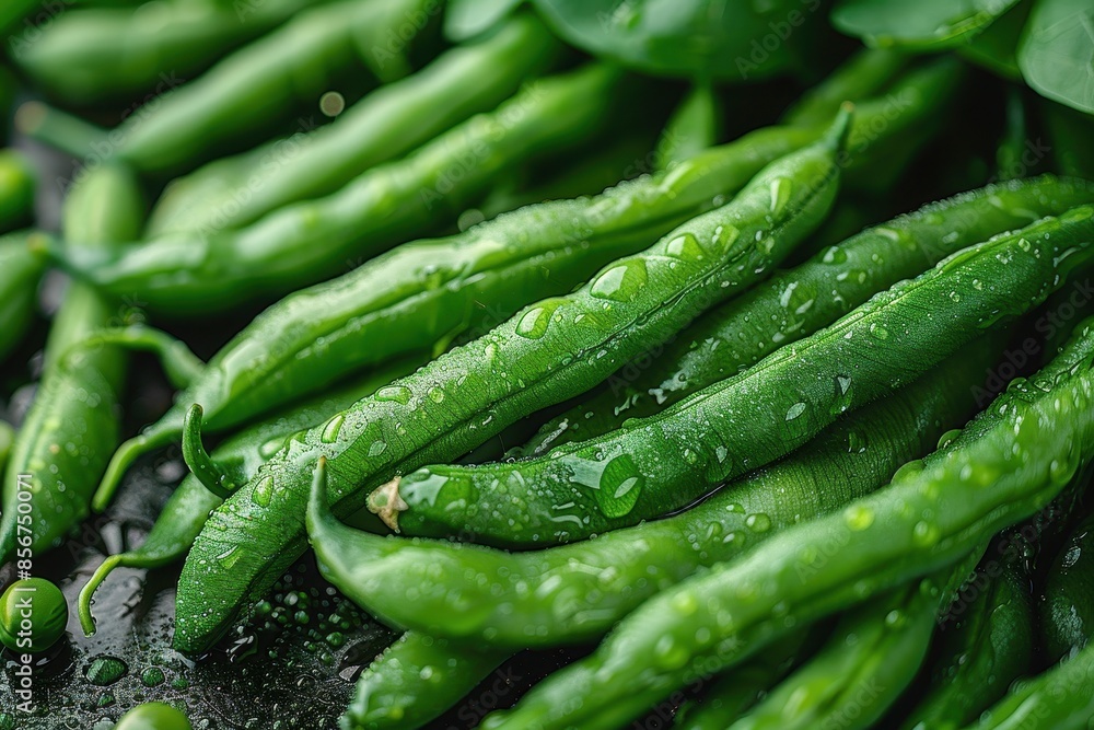 A close-up of freshly harvested green beans, showing their vibrant color and freshness. A close-up of freshly harvested green beans, showing their vibrant color and freshness.