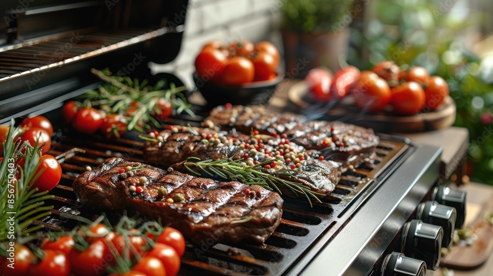 Grilled Steak with Rosemary and Peppercorns Grilled Steak with Rosemary and Peppercorns