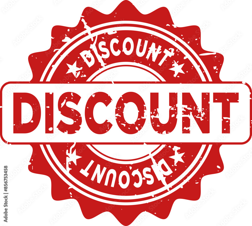 Obraz premium Grunge Discount Stamp