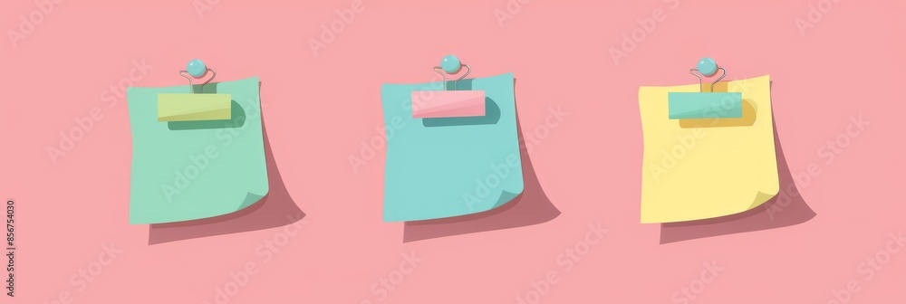 An illustration of cartoon sticky notes, a scrap notepad for noting, an isolated coloured sticker, a paper list school notebook, a noticeboard, an office memo sticker, a modern illustration. An illustration of cartoon sticky notes, a scrap notepad for noting, an isolated coloured sticker, a paper list school notebook, a noticeboard, an office memo sticker, a modern illustration.