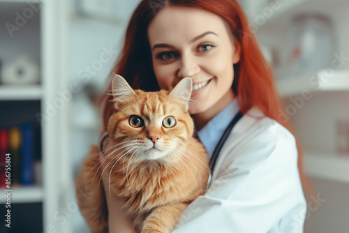 AI generated image of professional veterinarian animal doctor in veterinarian clinic office © Tetiana