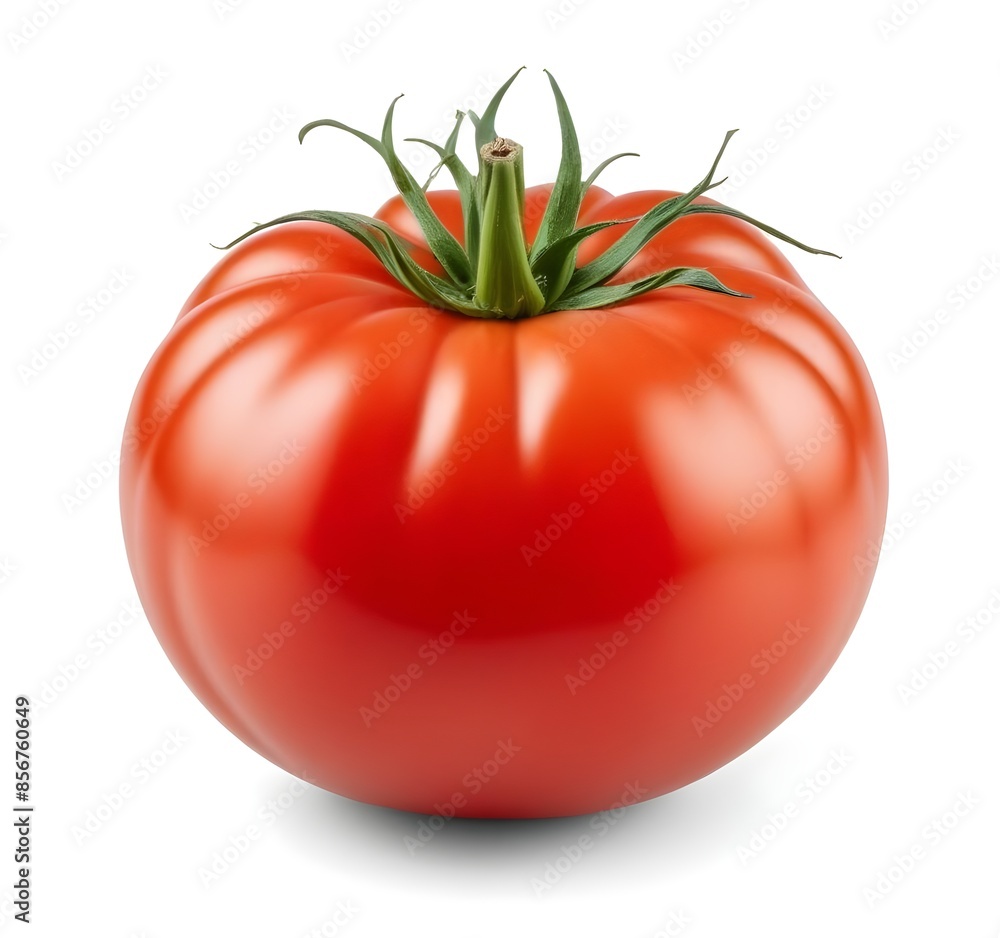 Isolated ripe red tomato on a white background Isolated ripe red tomato on a white background