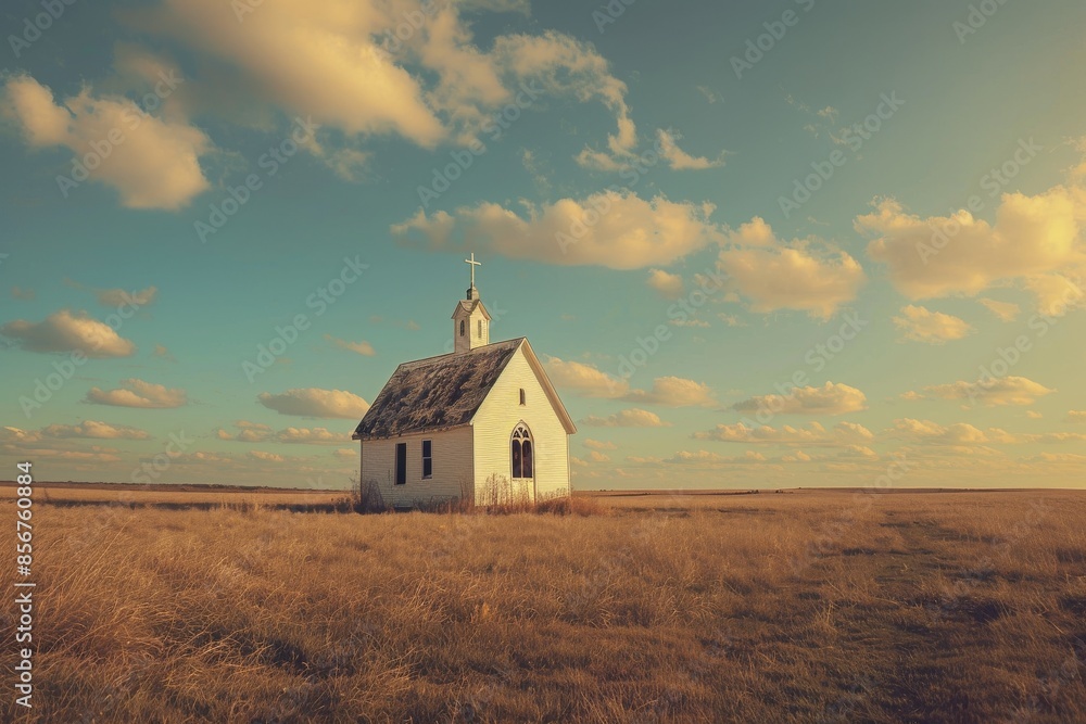 The church is set in a meadow with mountains in the background. The church is set in a meadow with mountains in the background.