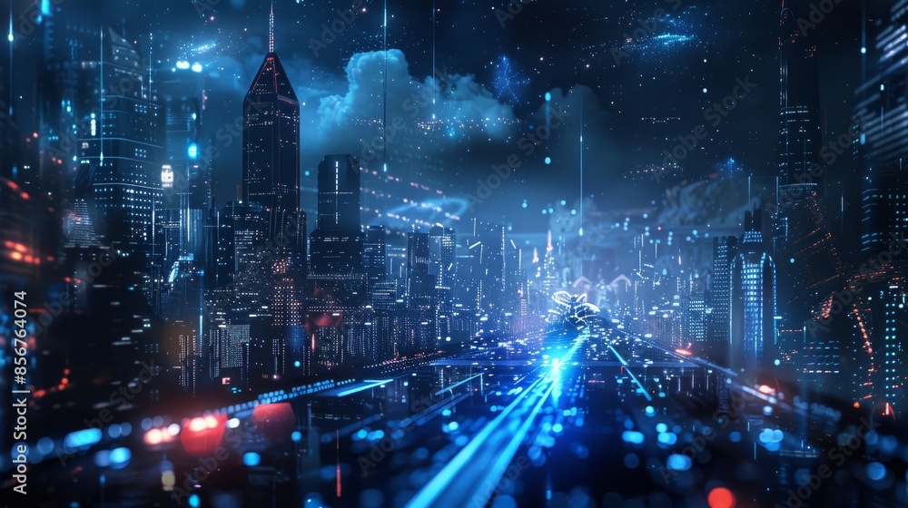 This is a 3D rendering of a mega city on a spherical planet with glowing led lights at night. It is perfect for a technology or telecom application. This is a 3D rendering of a mega city on a spherical planet with glowing led lights at night. It is perfect for a technology or telecom application.