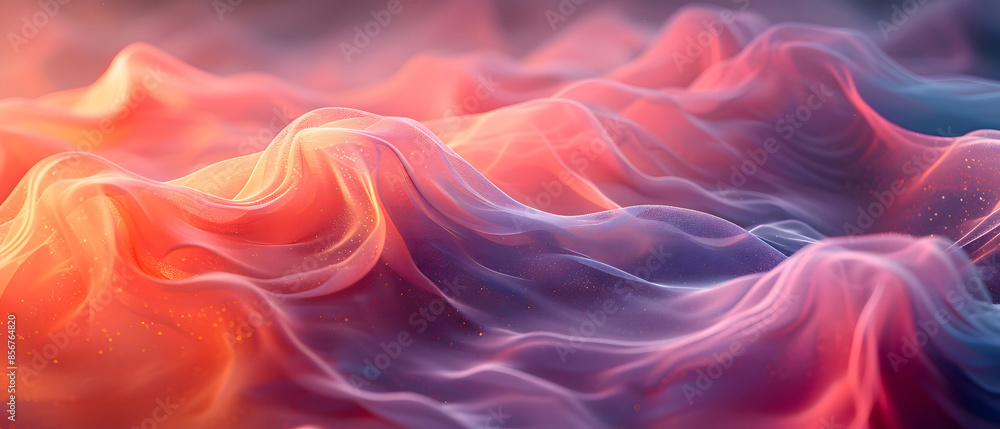 Fototapeta premium Psychedelic Spirals and Color Fusion with pink orange and purple tones