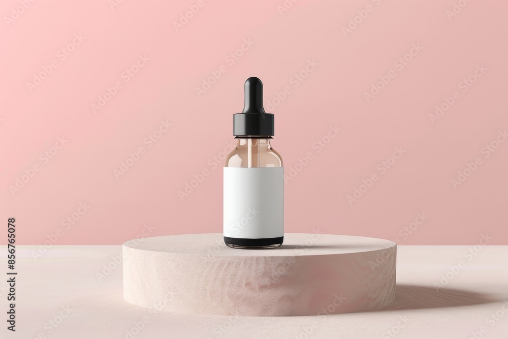 A minimalist dropper bottle design with clean lines and a neutral color palette, perfect for skincare or essential oils A minimalist dropper bottle design with clean lines and a neutral color palette, perfect for skincare or essential oils