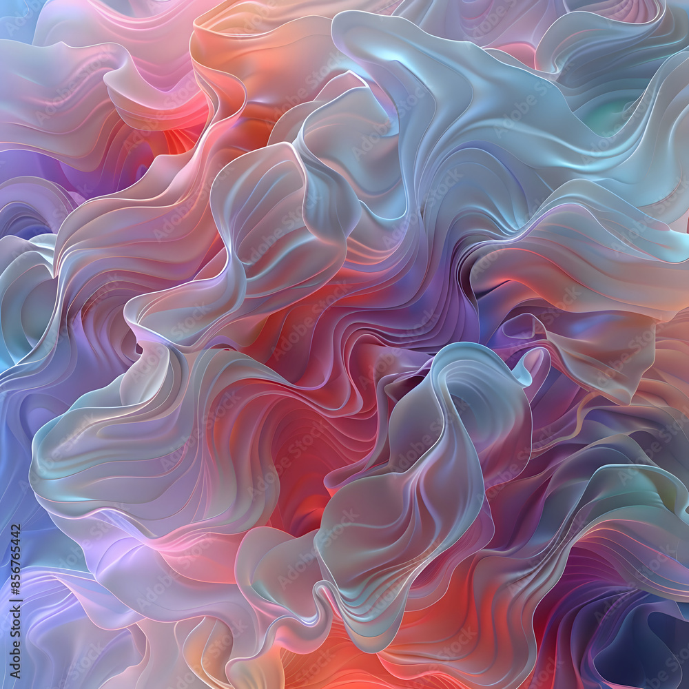 Movement and Fluidity in Abstract Background with colorful Waves Movement and Fluidity in Abstract Background with colorful Waves