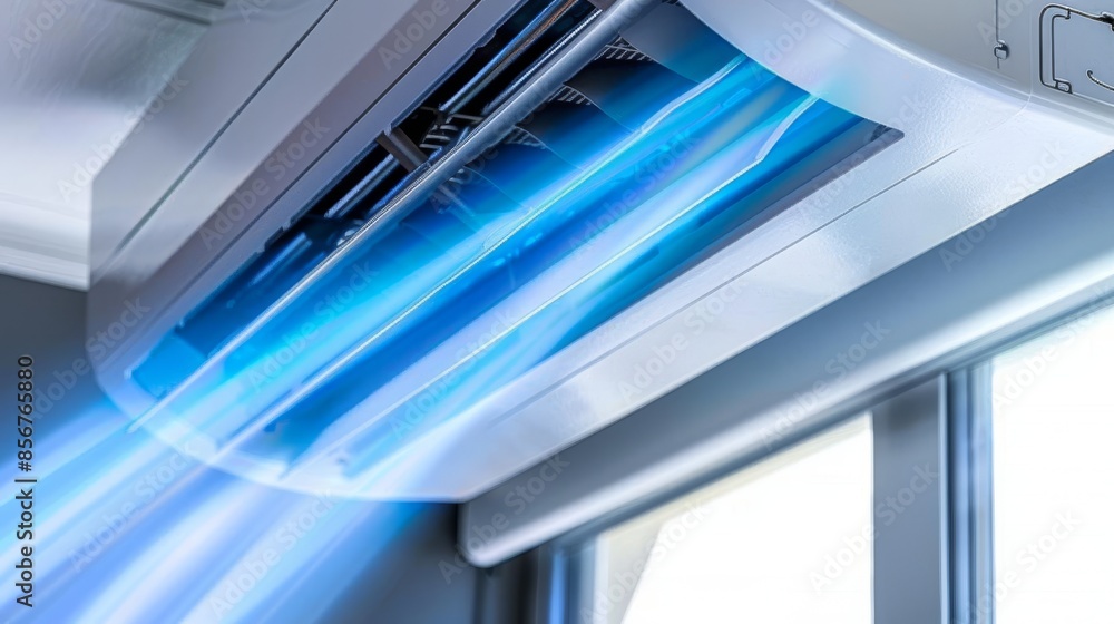 Obraz premium Air Conditioner Blowing Cold Air