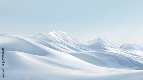 Fractal horizon on a white abstract futuristic background © Bundi