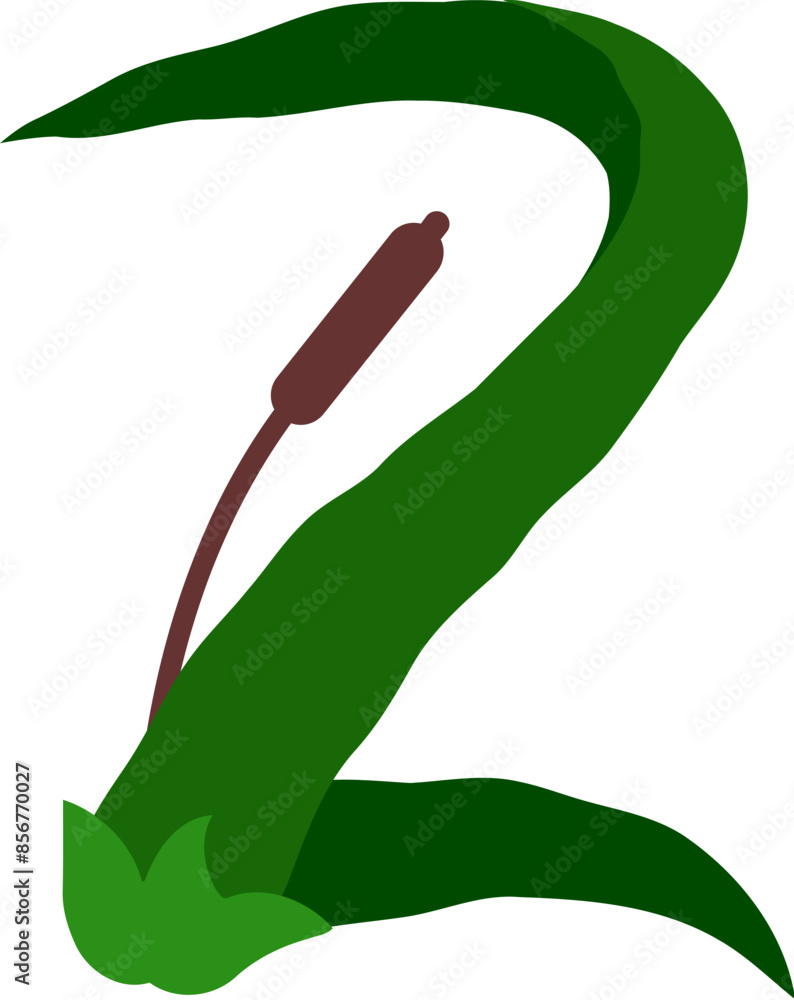 Nature Plant Letter Alphabet Vector Element Nature Plant Letter Alphabet Vector Element